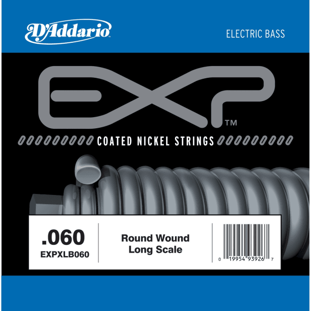EXP Coated Nickel Round Wound Bass Guitar Single String, .060