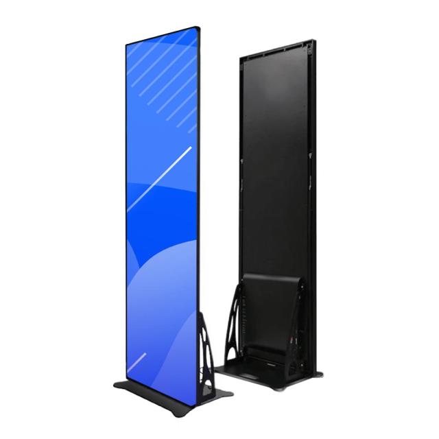 Led poster with mobile stand and integreated media player