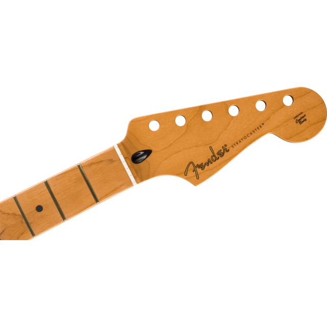 Satin Roasted Maple Stratocaster® Neck, 22 Jumbo Frets, 12", Maple, Flat Oval Shape