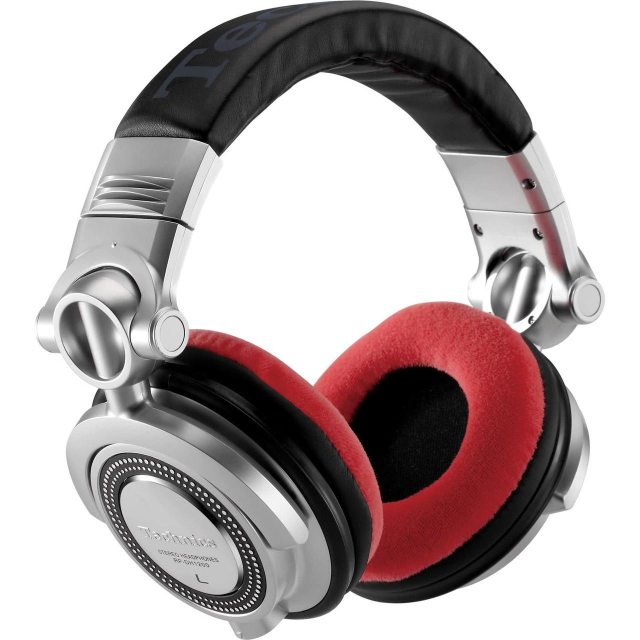 Earpad Set VELOUR for Technics RP-DH1200 and Pioneer HDJ-1000/-1500/-2000 - red