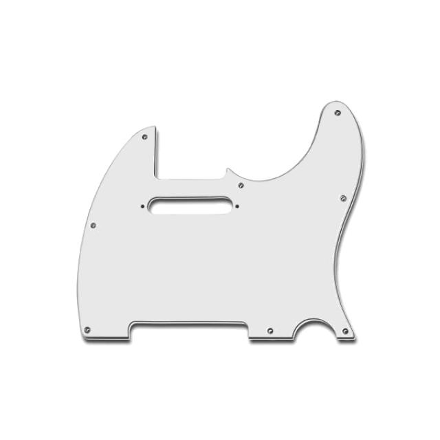 Pickguard for Telecaster Guitar, Argent White, Single Layer