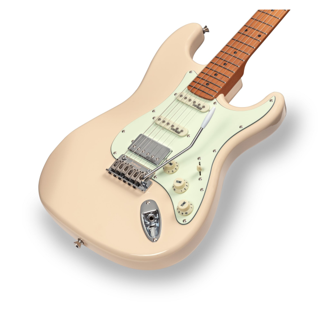 Chitarra elettrica con 2 single coil + humbucker splittabile e meccaniche autobloccanti (equipaggiata Wilkinson, tastiera e manico in acero roasted)