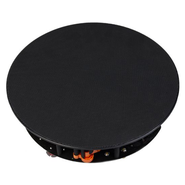 Diffusore passivo da 8" a soffitto / a parete ad alta impedenza (griglia rotonda, colore nero)