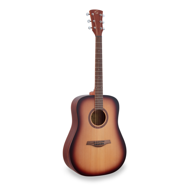 Dreadnought acoustic guitar with mahogany armrest