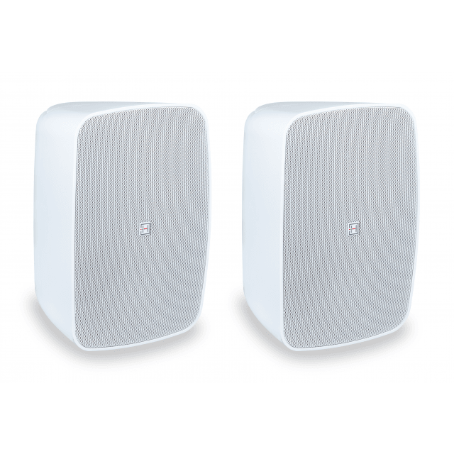 6.5" Waterproof 2-way Passive Wall-Mount Speaker Pair, White