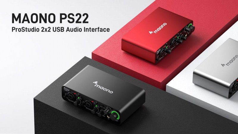 Maono New Release - ProStudio 2x2 USB Audio Interface Maono PS22