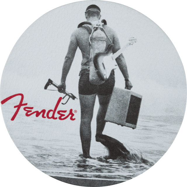 Set sottobicchieri  Fender™ Vintage Ads 4-Pk Coaster Set, Black and White