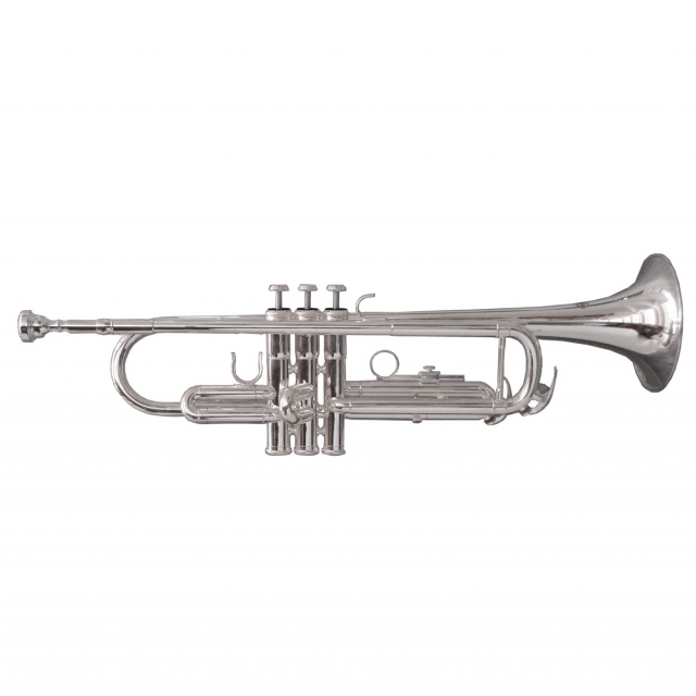 Bb trumpet in silver plated finish