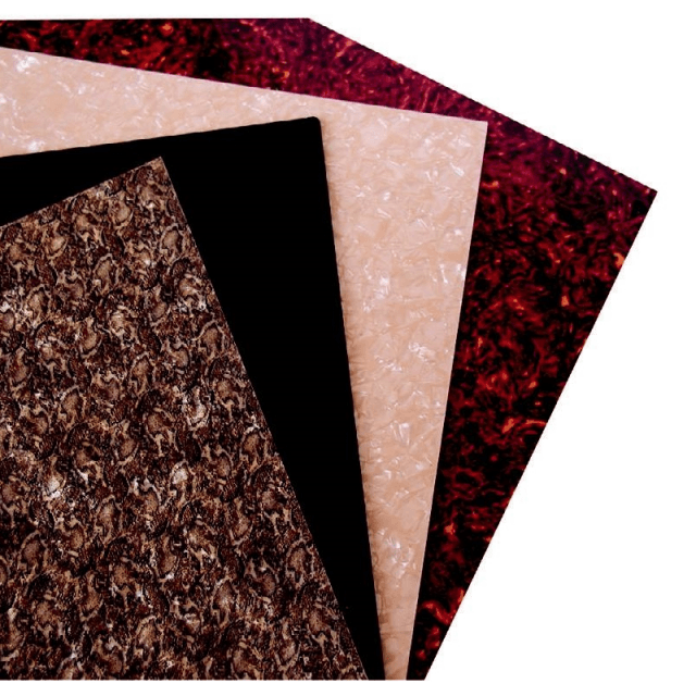 Rectangular Sheet for Custom Cover and Pickguard, 3 Layers, Red Pearloid