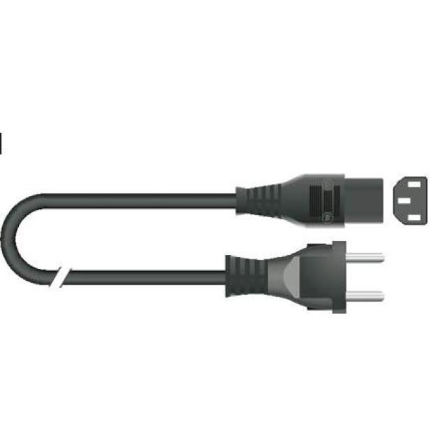 Power cord Shuko plug - IEC connector VDE / 2 mt