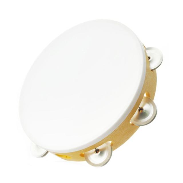 Tamburine with jingles in PVC and synthetic head - LARGE size