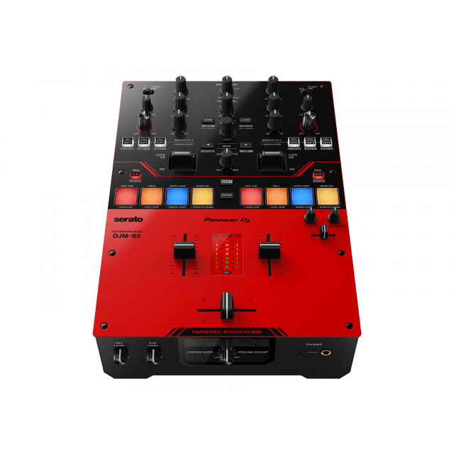 Mixer DJ per Stracht 2 canali (rosso lucido)