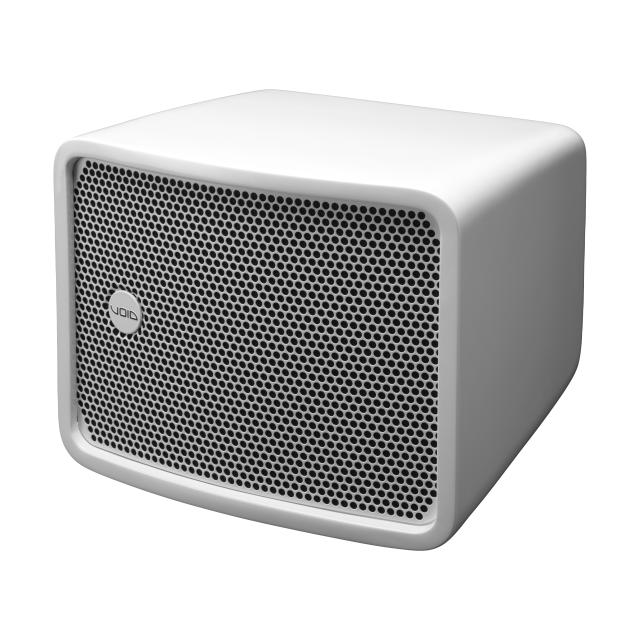 1x12” subwoofer, 600 W AES, 8 Ω, reflex, with fiberglass cabinet (white)