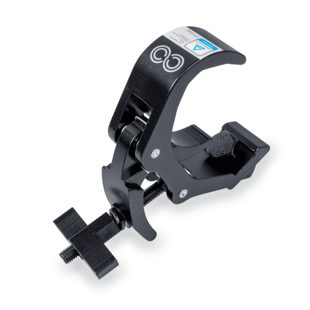 MORSETTO  IN ALLUMINIO NERO SGANCIO RAPIDO DA 38 - 60 MM 100 KG