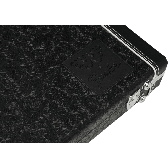 Astuccio Fender  Waylon Jennings Strat/Tele Case, Black Tooled Leather