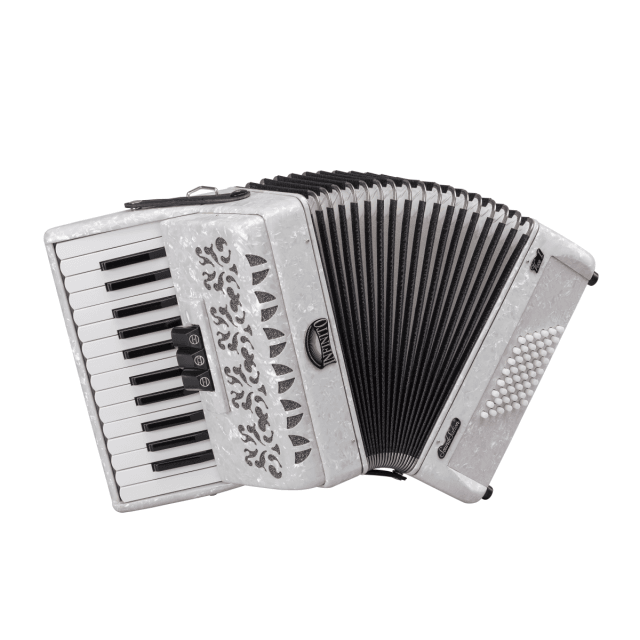 Fisarmonica 48 bassi 26 tasti bianca