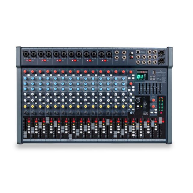 18 channels professional mixer with USB Player, BT Player, Effect, Computer Interface