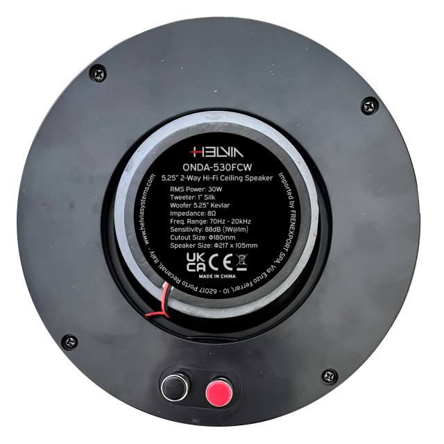 30W 8ohm 2-Way Hi-Fi Ceiling Speaker with Frameless Grille