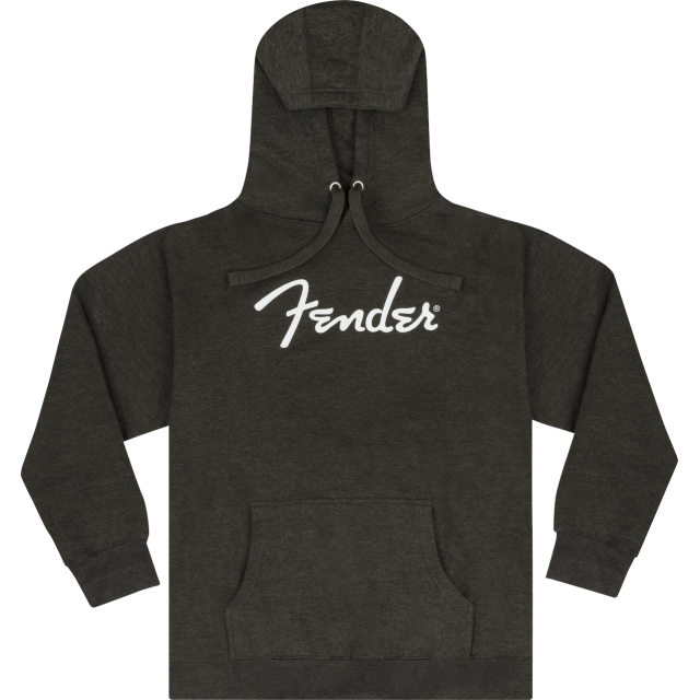 Fender® Spaghetti Logo Hoodie, Gray Heather, M
