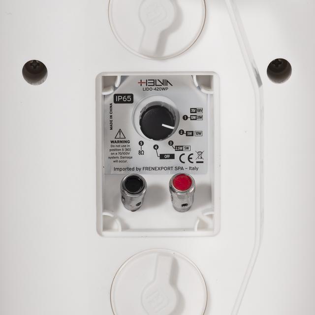 4" Waterproof 2-way Passive Wall-Mount Speaker Pair, White