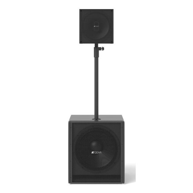 Sistema passivo con subwoofer da 18“ e modulo array coassiale da 12”, con tecnologia SAT®.