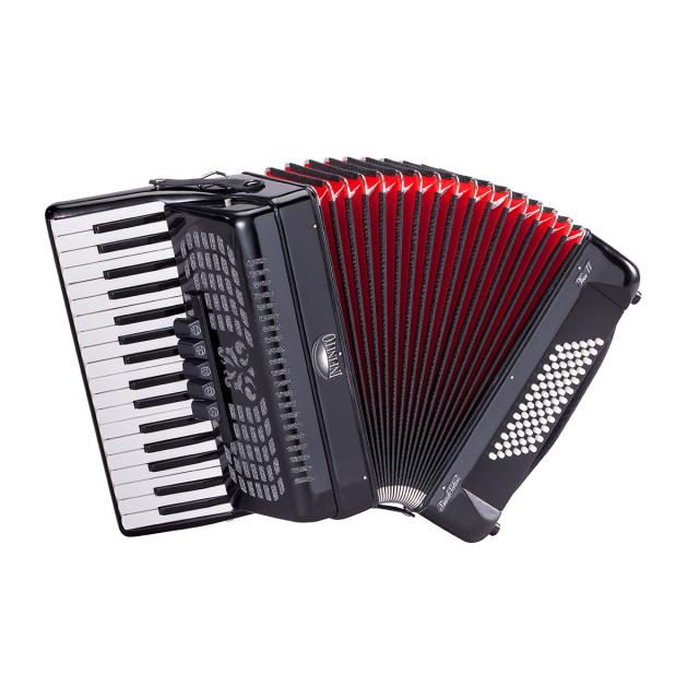 Fisarmonica 72 bassi nera