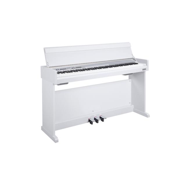 Piano digitale con cabinet e tastiera pesata a triplo sensore - bianco