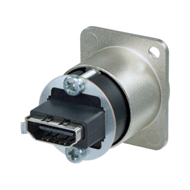 HDMI Feedthrough Adapter - D-Shape Housing - Silver