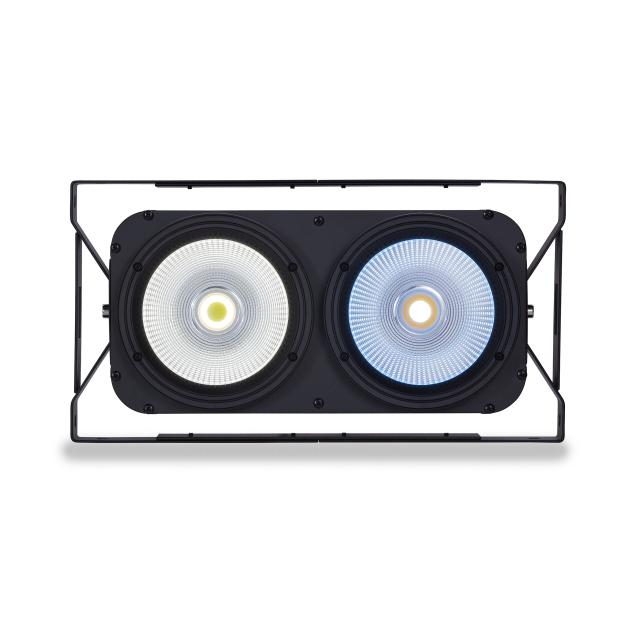 2x100W Warm White + Cold White COB LED Blinder