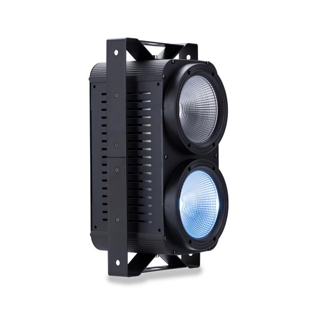 2x100W Warm White + Cold White COB LED Blinder