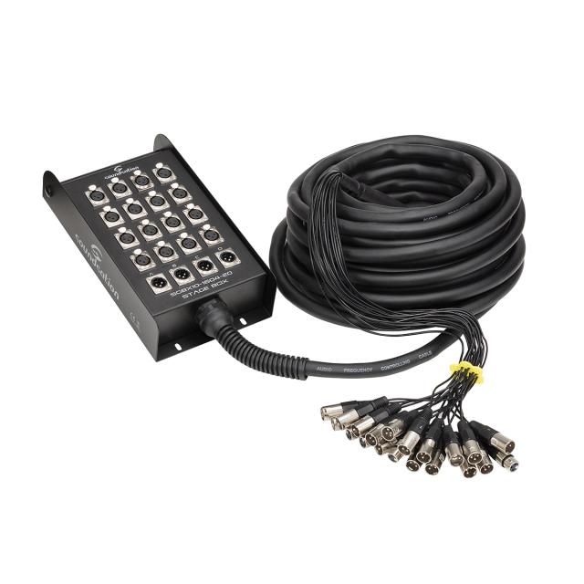 Professional metal stage box featuring 16 Input/ 4 Output