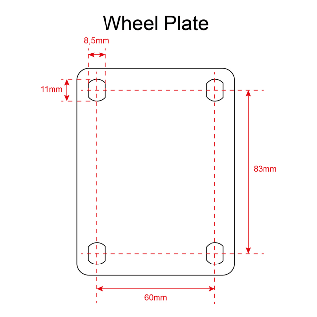 75mm High-Load Wheel with Roller Bearing and Brake
