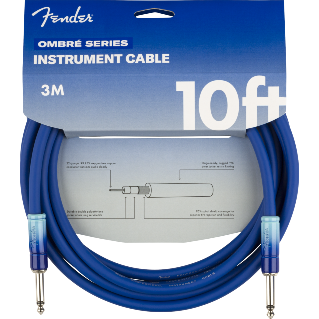 10' 3m Ombré Cable, Belair Blue