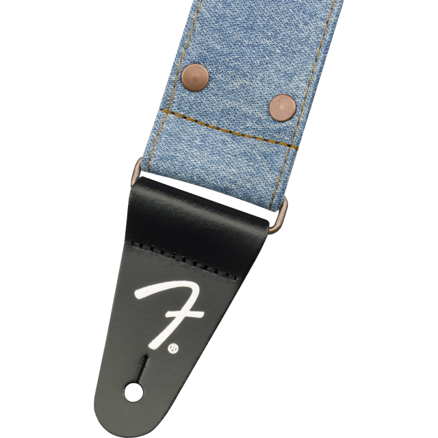 Fender® x Wrangler® Riveted Denim Strap, Light Indigo