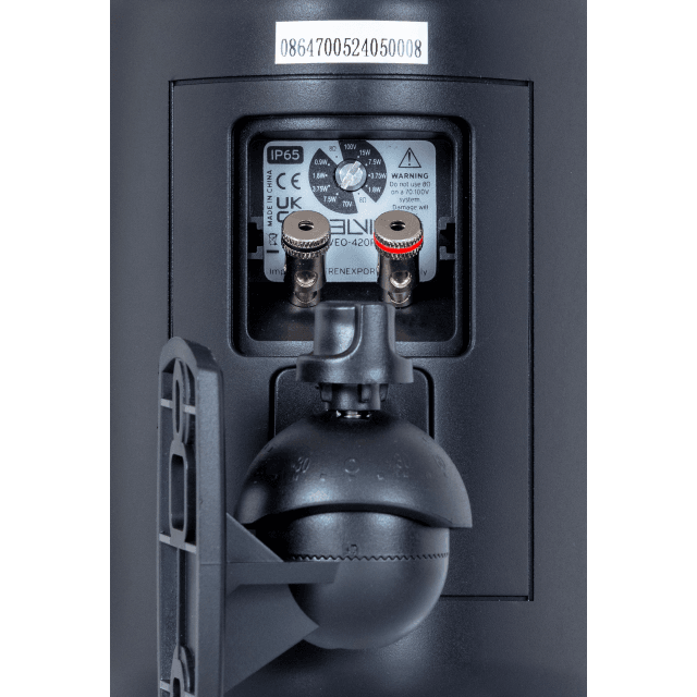 4" Waterproof 2-way Passive Wall-Mount Speaker Pair, Black