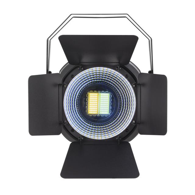 1x100W COB Warm White + Pure White LED Studio Projector with barn door