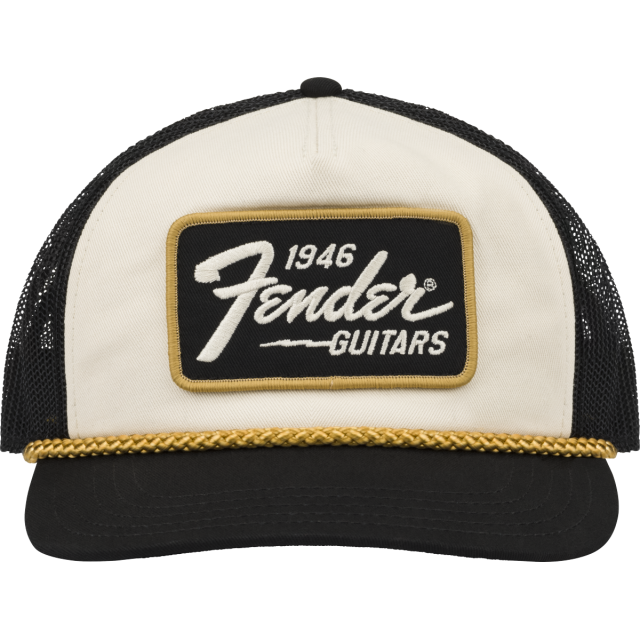 Fender® 1946 Gold Braid Hat, Cream/Black