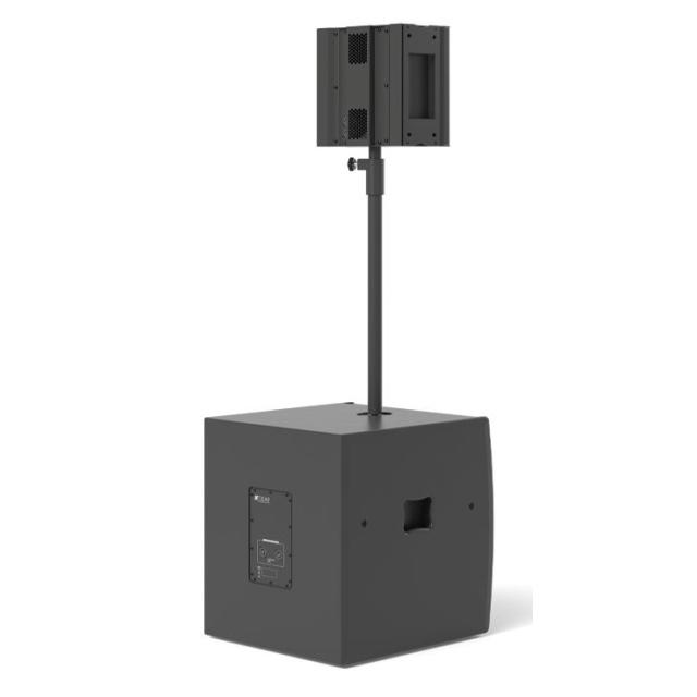 Sistema passivo con subwoofer da 18“ e modulo array coassiale da 12”, con tecnologia SAT®.