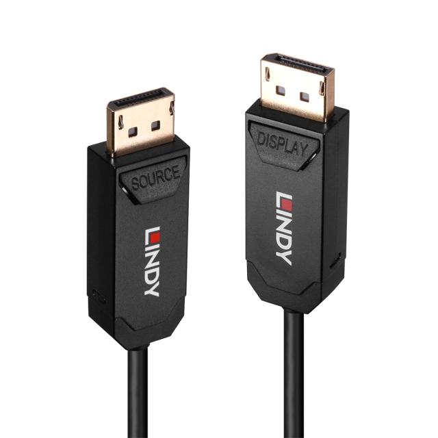 20m Fibre Optic Hybrid DisplayPort 2.0 UHBR10 Cable