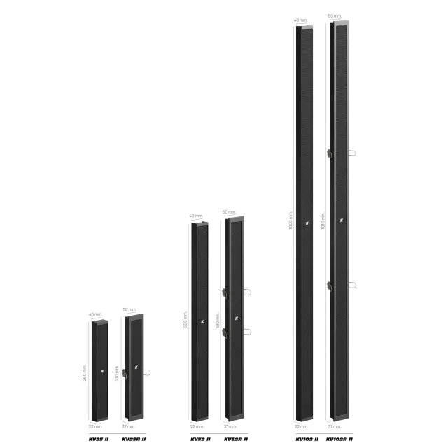 16x1" Ultra-slim Passive Selectable Impedance Line Array Speaker (black color)