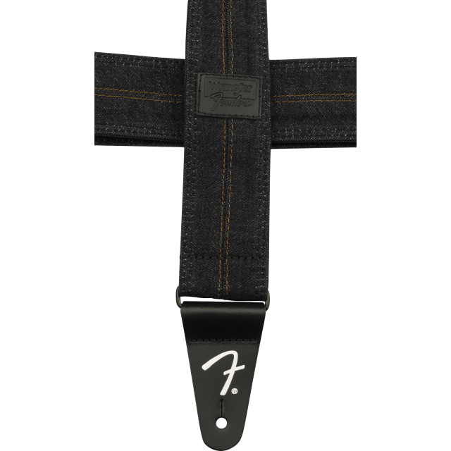 Tracolla in denim Fender® x Wrangler®, Washed Black Stitch