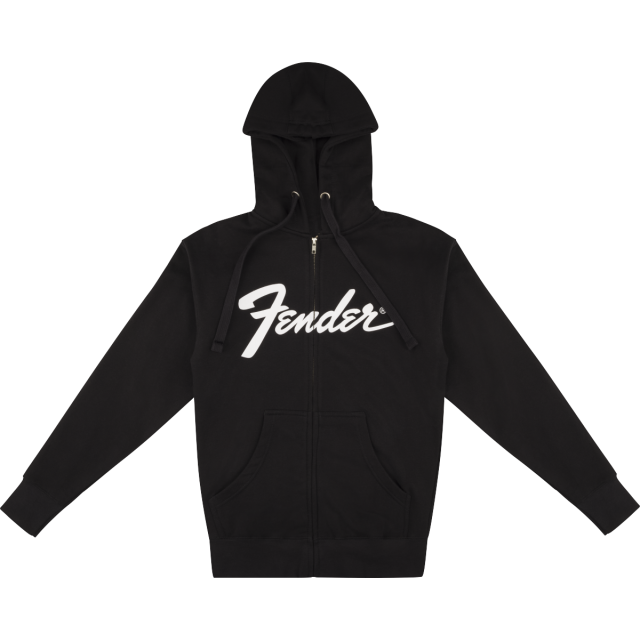 Fender® Transition Logo Zip Front Hoodie, Black, XL