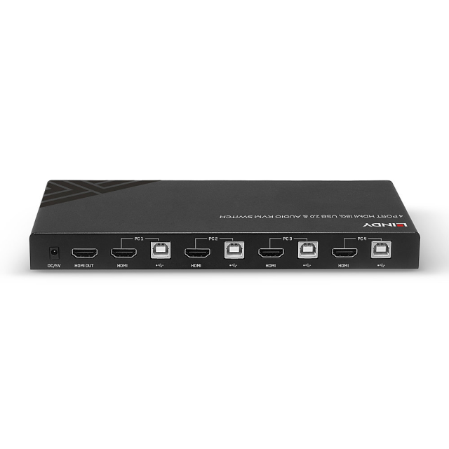 4 Port HDMI 18G, USB 2.0 & Audio KVM Switch