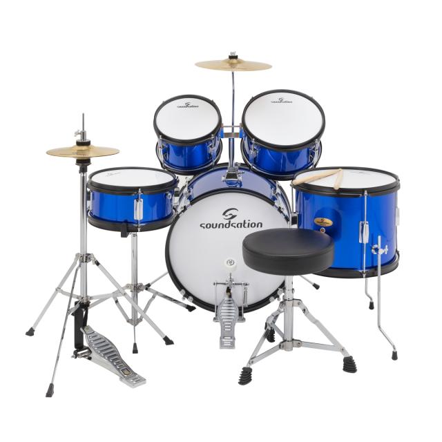Junior Kit 5 pcs Drum set Metallic Blue