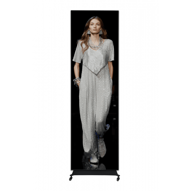 Outdoor led poster with mobile stand and integrated media player