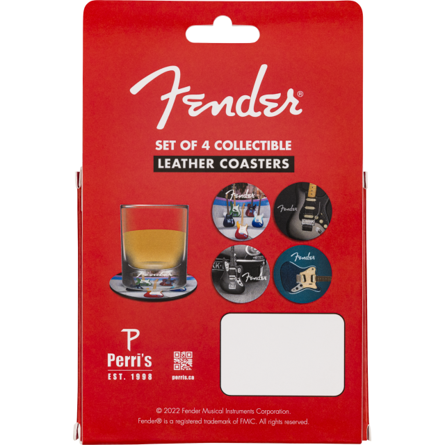 Conf 4 sottobicchieri Fender Guitar Multi-Color Leather