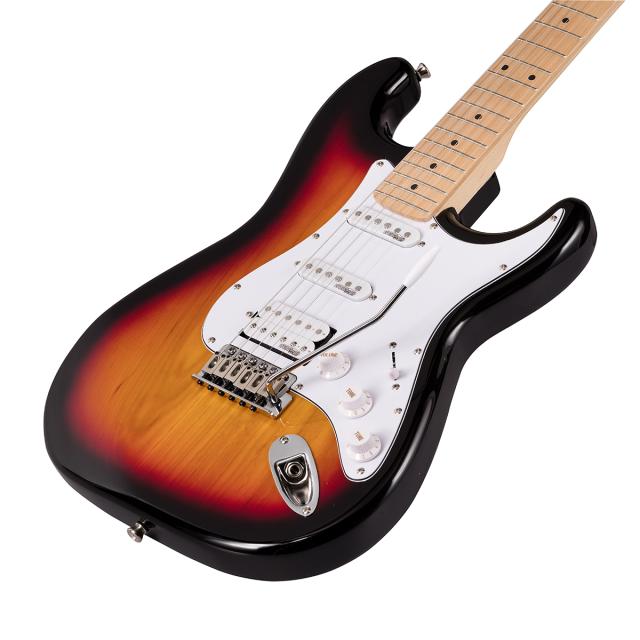 Chitarra elettrica double cutaway con 2 single coil + humbucker splittabile e meccaniche autobloccanti (equipaggiata Wilkinson, tastiera acero)