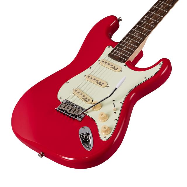Double cutaway electric guitar with 3 single coils and vintage tuners (Wilkinson equipped, eco-rosewood fretboard)