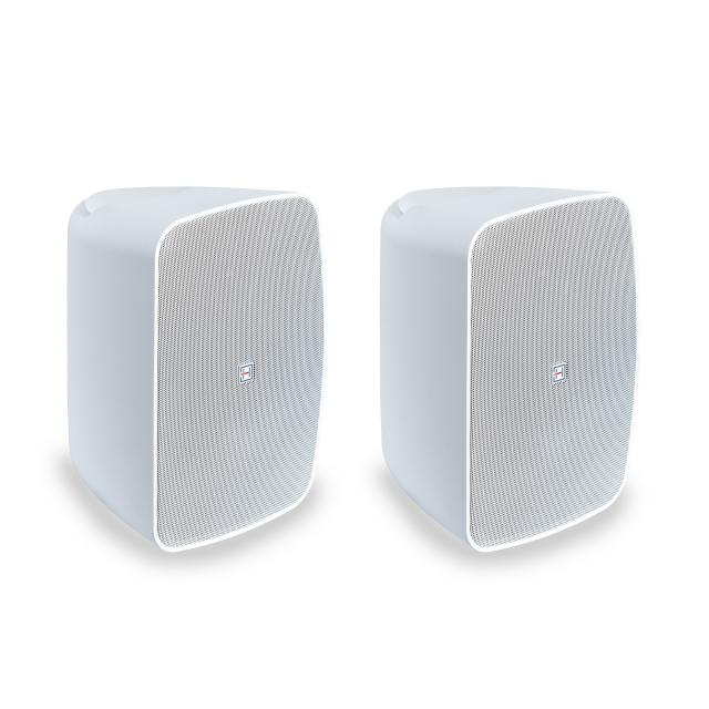 6.5" 2-Way Active Wall-Mount Speaker Pair with BT control, White