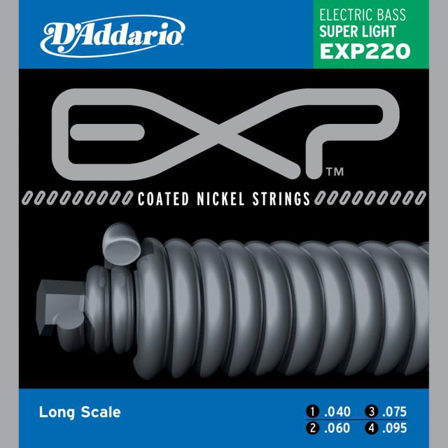 Coated Bass Guitar Strings, Super Light, 40-95, Long Scale